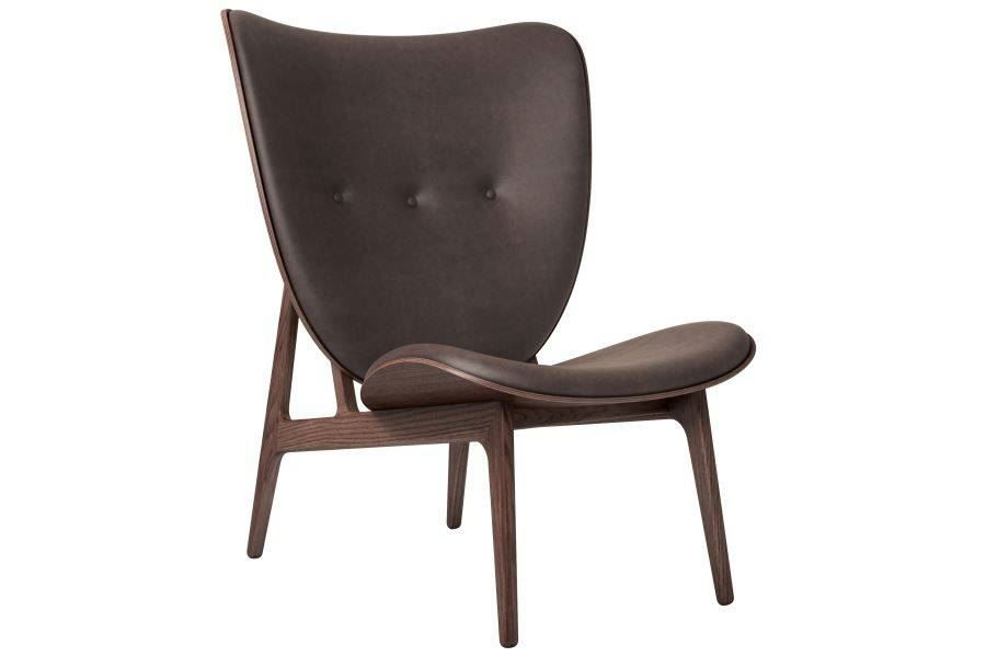 Bild von NORR11 Elephant Chair Leder SH: 38 cm - Dunkel gebeiztes/dunkelbraunes Vintage-Leder OUTLET