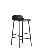 Bild von Normann Copenhagen Form Barhocker SH: 65cm - Schwarz/Stahl