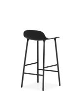 Bild von Normann Copenhagen Form Barhocker SH: 65cm - Schwarz/Stahl