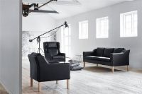 Bild von Mogens Hansen MH195 3-Personen-Sofa L: 210 cm – Premium-Leder / Schwarz