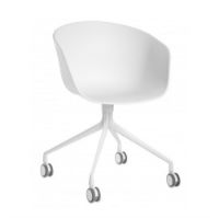 Bild von HAY AAC 24 About A Chair SH: 46 cm – Weiß pulverbeschichtetes Aluminium/Weiß