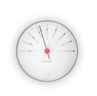 Bild von Arne Jacobsen Bankers Hygrometer Ø: 12 cm – Weiß/Schwarz/Rot