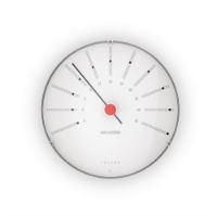 Bild von Arne Jacobsen Bankers Thermometer Ø: 12 cm - Weiß/Schwarz/Rot
