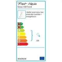 Bild von Piet Hein Sinus 440 Tischleuchte H: 44,3 cm – Opal/Schwarzes Kabel OUTLET