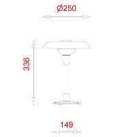 Bild von Piet Hein RA 250 Tischleuchte H: 33,6 cm – Weiß/Chrom