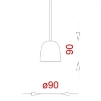 Bild von Piet Hein Super 90 Anhänger Ø: 9 cm – Opal/Schwarzer Draht