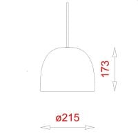 Bild von Piet Hein Super 215 Anhänger Ø: 21,5 cm – Opal/Rote Kordel