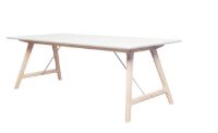 Bild von Andersen Furniture Esstisch T7 mit Verlängerung 95x220x74 cm - Weißes Laminat/Seifenbehandelte Eiche