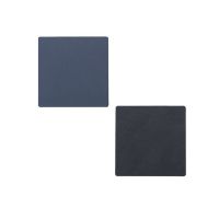 Bild von LindDNA Glasmatte Square Double 10x10 cm - Nupo dunkelblau/Nupo schwarz OUTLET