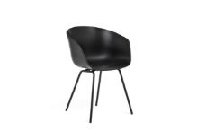 Bild von HAY AAC 26 About A Chair SH: 46 cm – Schwarz pulverbeschichteter Stahl/Schwarz