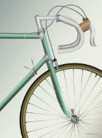 Bild von VisseVasse Plakat 50x70 cm Racing Bycicle OUTLET