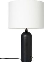Bild von GUBI Gravity Tischlampe groß – schwarzer Sockel, weißer Schirm OUTLET