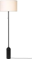 Bild von GUBI Gravity Stehlampe – schwarzer Stahlsockel, weißer Schirm