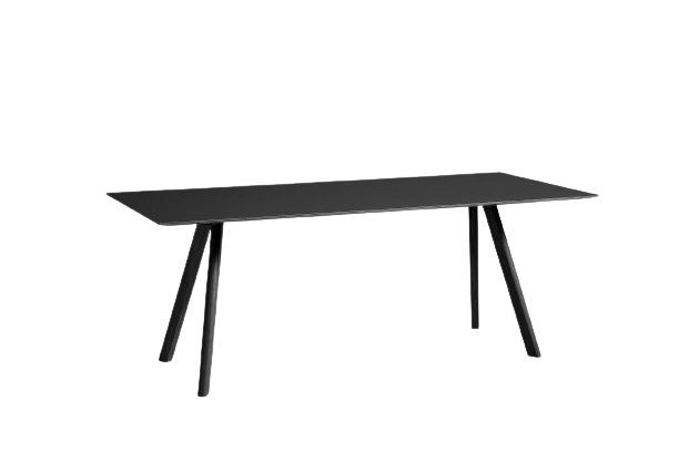 Bild von HAY CPH 30 Tisch 200 x 90 x 74 cm – schwarz lackierte massive Eiche/schwarzes Linoleum