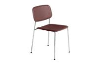 Bild von HAY Soft Edge Chair 10 m. Standardgleiter SH: 47,5 cm – Verchromter Stahl/Herbstrot lackierte Eiche