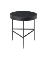 Bild von Ferm Living Marmortisch Mittel Ø: 40 cm – Schwarzes Marquina