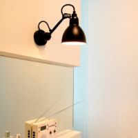 Bild von DCW Editions Lampe Gras N304SW Wandleuchte Rund mit Schalter H: 14cm - Schwarz/Schwarz