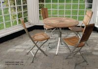 Bild von Kircodan Cappuccino Gartentisch Ø: 80 cm - Teak