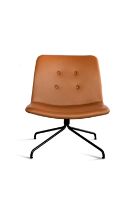Bild von Bent Hansen Primum Lounge Chair SH: 38 cm – Cognac Adrian Leder/Schwarzes Metall mit Drehgestell