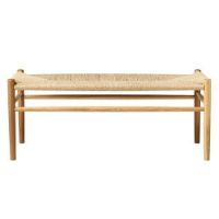 Bild von FDB Furniture J83B Bench Jørgen Bækmark L: 100 cm – Naturgeflecht/Eiche