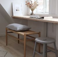 Bild von FDB Furniture J83B Bench Jørgen Bækmark L: 100 cm – Naturgeflecht/Eiche