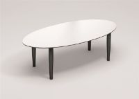 Bild von Thomsen Furniture Katrine Couchtisch Ellipse 89x126x45 cm - Weiß