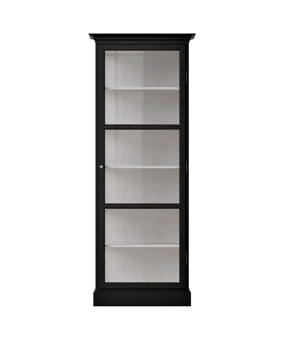 Bild von Lindebjerg Design Classic V1 Vitrine Rechtsangeschlagene Tür 70x210 cm - Schwarz