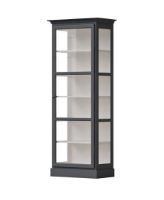 Bild von Lindebjerg Design Classic V1 Vitrine Rechtsangeschlagene Tür 70x210 cm - Anthrazit