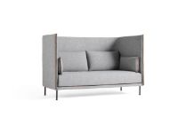 Bild von HAY Silhouette 2-Personen-Sofa mit hoher Rückenlehne, Mono L: 171 cm – Hallingdal 130/schwarz pulverbeschichteter Stahl