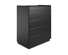 Bild von Kaagaard 558047 Kommode mit Sockel 80x47x85 cm - Schwarz lackiert