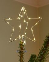 Bild von Sirius Weihnachtsbaumspitze mit 30 LED-Lichtern H: 25 cm - Silber OUTLET