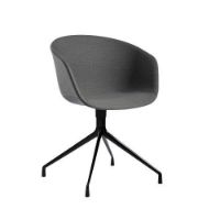 Bild von HAY AAC 21 About A Chair SH: 46 cm – Schwarz pulverbeschichtetes Aluminium/Steelcut Trio 153