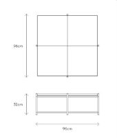 Bild von HANDVÄRK FURNITURE Couchtisch L: 96 cm – Schwarzer Rahmen / Weißer Marmor