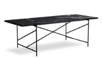 Bild von HANDVÄRK FURNITURE Esstisch 230 L: 230 T: 96 H: 74 cm – Schwarz massiv / Schwarzer Marmor