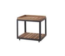 Bild von Cane-line Outdoor Level Couchtisch Lille 48x48 cm - Lavagrau/Teak