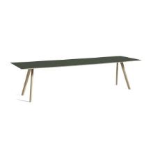 Bild von HAY CPH 30 Tisch 300 x 90 x 74 cm – lackierte massive Eiche/grünes Linoleum