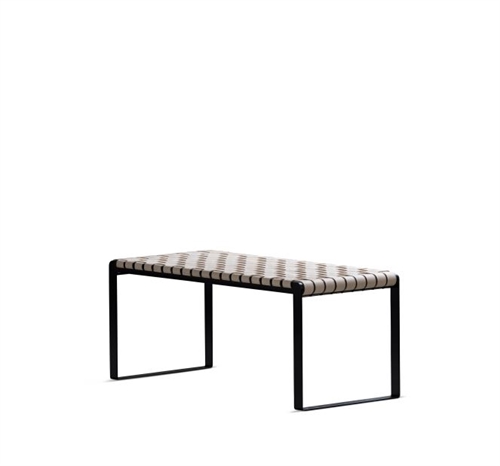 Bild von Bent Hansen Geflochtene Bench L: 102 cm – Naturnarbenleder