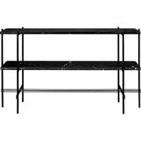 Bild von GUBI TS Console 2 Rack L: 120 cm – Schwarze Basis/Schwarzer Marquina-Marmor