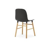 Bild von Normann Copenhagen Form Stuhl SH: 44 cm – Schwarz/Eiche