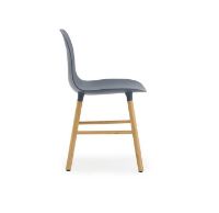 Bild von Normann Copenhagen Form Stuhl SH: 44 cm – Blau/Eiche