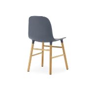 Bild von Normann Copenhagen Form Stuhl SH: 44 cm – Blau/Eiche