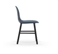 Bild von Normann Copenhagen Form Stuhl SH: 44cm - Blau/Schwarz