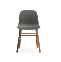 Bild von Normann Copenhagen Form Stuhl SH: 44 cm – Grau/Walnuss