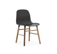 Bild von Normann Copenhagen Form Stuhl SH: 44 cm – Schwarz/Walnuss