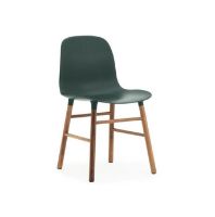 Bild von Normann Copenhagen Form Stuhl SH: 44 cm – Grün/Walnuss