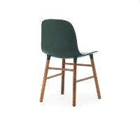 Bild von Normann Copenhagen Form Stuhl SH: 44 cm – Grün/Walnuss