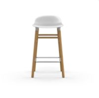 Bild von Normann Copenhagen Form Barhocker SH: 65cm – Weiß/Eiche