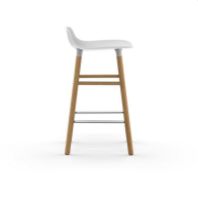 Bild von Normann Copenhagen Form Barhocker SH: 65cm – Weiß/Eiche