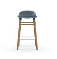 Bild von Normann Copenhagen Form Barhocker SH: 65cm - Blau/Eiche