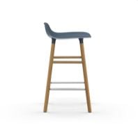 Bild von Normann Copenhagen Form Barhocker SH: 65cm - Blau/Eiche